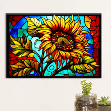 Load image into Gallery viewer, Glass Painting Sunflowers 60*40CM(Canvas) Full Round Drill Diamond Painting
