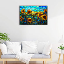 Load image into Gallery viewer, Sunflower Bush Painted On Glass 60*40CM(Canvas) Full Round Drill Diamond Painting
