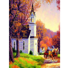 Load image into Gallery viewer, Church Scenery 30*40CM(Canvas) Full Round Drill Diamond Painting
