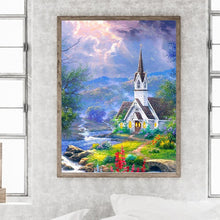 Load image into Gallery viewer, Church Scenery 30*40CM(Canvas) Full Round Drill Diamond Painting
