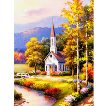 Load image into Gallery viewer, Church Scenery 30*40CM(Canvas) Full Round Drill Diamond Painting
