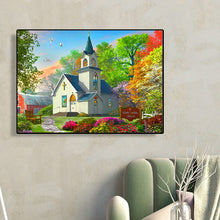 Load image into Gallery viewer, Church Scenery 40*30CM(Canvas) Full Round Drill Diamond Painting
