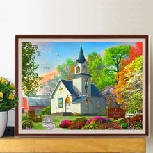 Load image into Gallery viewer, Church Scenery 40*30CM(Canvas) Full Round Drill Diamond Painting
