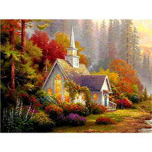 Load image into Gallery viewer, Church Scenery 40*30CM(Canvas) Full Round Drill Diamond Painting
