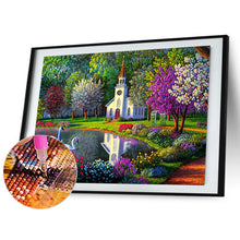 Load image into Gallery viewer, Church Scenery 40*30CM(Canvas) Full Round Drill Diamond Painting
