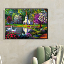 Load image into Gallery viewer, Church Scenery 40*30CM(Canvas) Full Round Drill Diamond Painting
