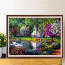 Load image into Gallery viewer, Church Scenery 40*30CM(Canvas) Full Round Drill Diamond Painting
