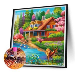 Mountain Scenery 30*30CM(Canvas) Full Round Drill Diamond Painting