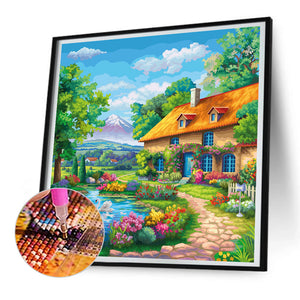 Mountain Scenery 30*30CM(Canvas) Full Round Drill Diamond Painting