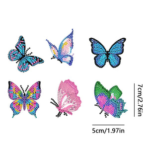DIY Diamond Art Keychains Diamond Mosaic Kit 6pcs Gem Keychains Lady Bag Pendant