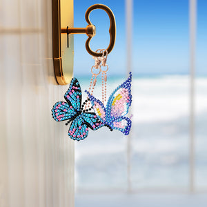 DIY Diamond Art Keychains Diamond Mosaic Kit 6pcs Gem Keychains Lady Bag Pendant