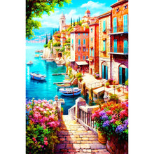 Load image into Gallery viewer, Beautiful Seaside Town 40*60CM(Canvas) Full Round Drill Diamond Painting
