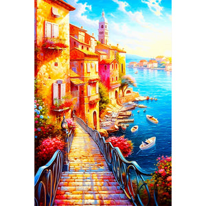 Beautiful Seaside Trail 40*60CM(Canvas) Full Round Drill Diamond Painting