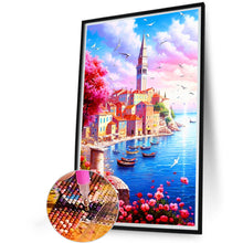 Load image into Gallery viewer, Beautiful Seaside City 40*60CM(Canvas) Full Round Drill Diamond Painting
