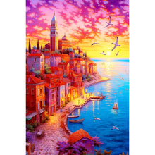 Load image into Gallery viewer, Beautiful Sunset Town 40*60CM(Canvas) Full Round Drill Diamond Painting
