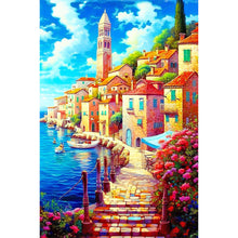 Load image into Gallery viewer, Beautiful Seaside Bridge 40*60CM(Canvas) Full Round Drill Diamond Painting
