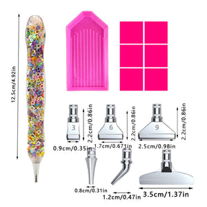 DIY 5D Diamond Stylus Pen Art Dotting Pen Threaded Spotting Pen(Star Model)