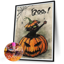 Load image into Gallery viewer, Halloween Jack-O-Lantern 30*40CM(Canvas) Full Round Drill Diamond Painting
