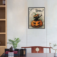 Load image into Gallery viewer, Halloween Jack-O-Lantern 30*40CM(Canvas) Full Round Drill Diamond Painting
