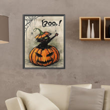 Load image into Gallery viewer, Halloween Jack-O-Lantern 30*40CM(Canvas) Full Round Drill Diamond Painting
