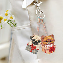 Load image into Gallery viewer, DIY Diamond Art Keychains Double Sided 5pcs Gem Keychains (Gift Puppy)
