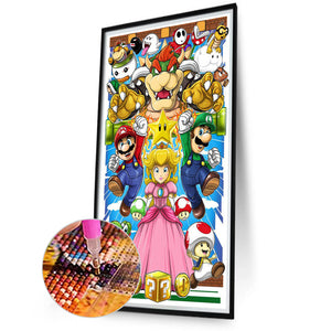 Super Mario 45*75CM(Canvas) Full Round Drill Diamond Painting