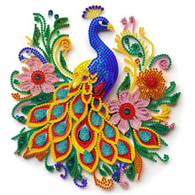 Load image into Gallery viewer, Peacock Paper Painting 30*30CM(Canvas) Partial Special Shaped Drill Diamond Painting
