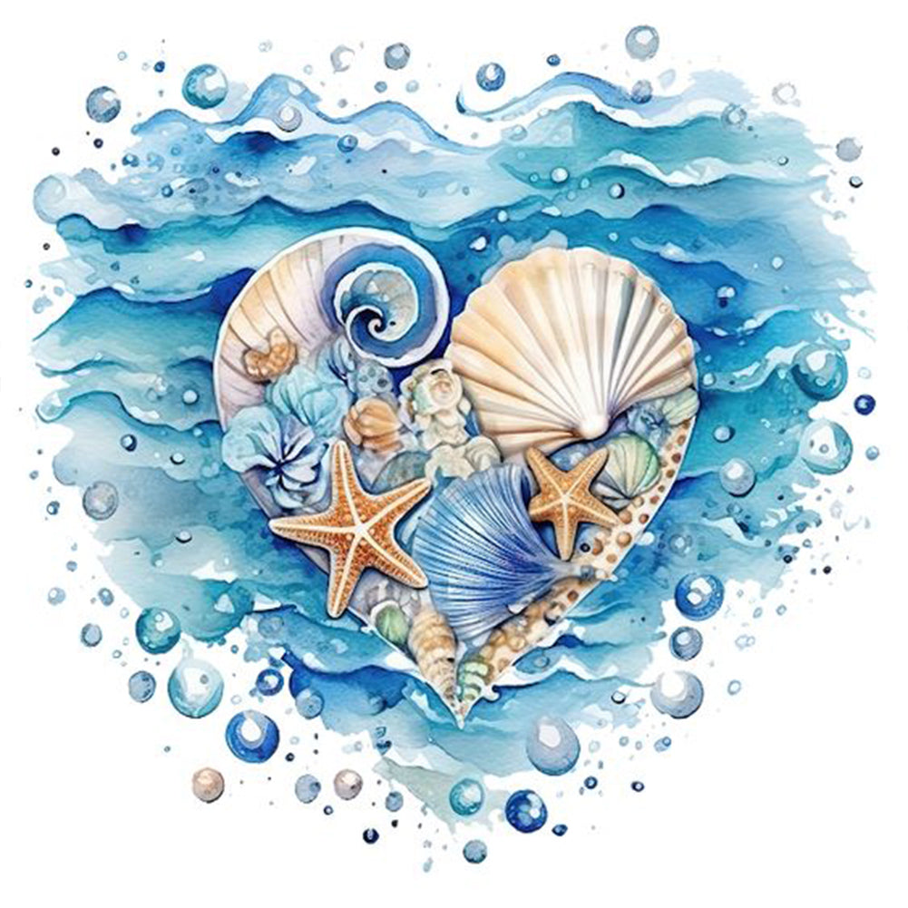 Love Starfish 30*30CM(Canvas) Full Round Drill Diamond Painting