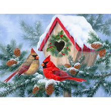 Load image into Gallery viewer, Snow Christmas Bird 40*30CM(Picture) Full Square Drill Diamond Painting
