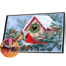 Load image into Gallery viewer, Snow Christmas Bird 40*30CM(Picture) Full Square Drill Diamond Painting
