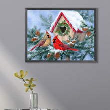 Load image into Gallery viewer, Snow Christmas Bird 40*30CM(Picture) Full Square Drill Diamond Painting
