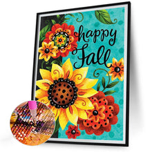 Load image into Gallery viewer, Sunflower Calligraphy And Painting 30*40CM(Canvas) Full Round Drill Diamond Painting
