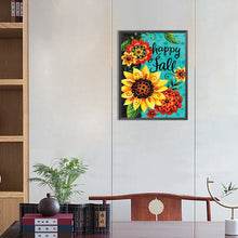 Load image into Gallery viewer, Sunflower Calligraphy And Painting 30*40CM(Canvas) Full Round Drill Diamond Painting
