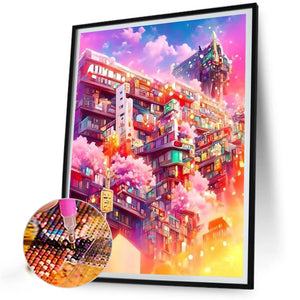 Colorful City 40*50CM(Picture) Full Round Drill Diamond Painting