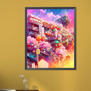 Colorful City 40*50CM(Picture) Full Round Drill Diamond Painting