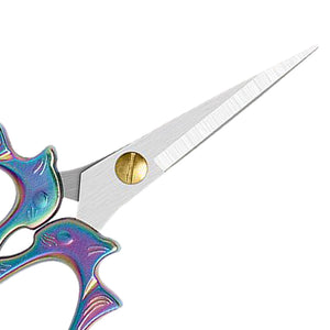 4.44 Inch Dressmaker Shears Scissors 5 Colors Embroidery Scissors (Titanium)