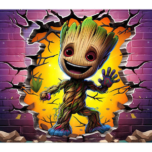 Superhero In Action Groot 55*50CM(Canvas) Full Round Drill Diamond Painting