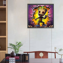 Load image into Gallery viewer, Superhero In Action Groot 55*50CM(Canvas) Full Round Drill Diamond Painting
