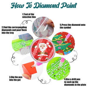 6pcs Coaster Set Holiday Christmas DIY for Adults and Beginners (BDZ04)