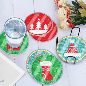 6pcs Coaster Set Holiday Christmas DIY for Adults and Beginners (BDZ05)
