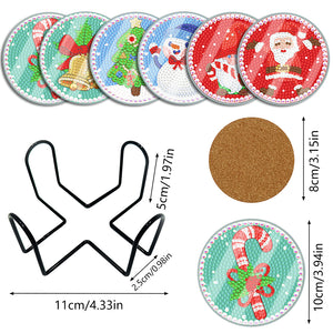 6pcs Coaster Set Holiday Christmas DIY for Adults and Beginners (BDZ05)