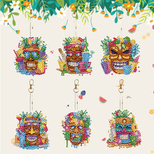 Load image into Gallery viewer, DIY Diamond Art Keychains Cartoon 6pcs (Hawaii Surfing)
