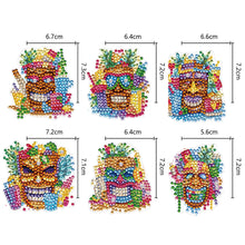 Load image into Gallery viewer, DIY Diamond Art Keychains Cartoon 6pcs (Hawaii Surfing)
