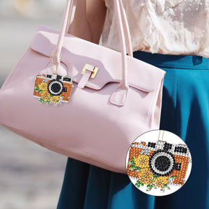 DIY Diamond Art Keychains Cartoon 6pcs (Retro Elements)