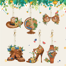 Load image into Gallery viewer, DIY Diamond Art Keychains Cartoon 6pcs (Retro Elements)
