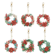 Load image into Gallery viewer, DIY Diamond Art Keychains Cartoon 6pcs (Saffron Wreath)
