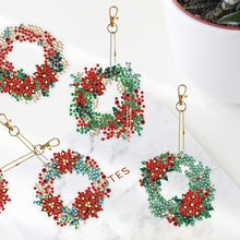 Load image into Gallery viewer, DIY Diamond Art Keychains Cartoon 6pcs (Saffron Wreath)
