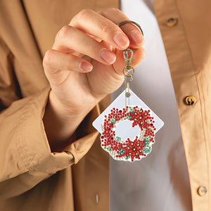 DIY Diamond Art Keychains Cartoon 6pcs (Saffron Wreath)