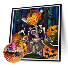 Load image into Gallery viewer, Halloween Jack-O-Lantern 30*30CM(Canvas) Full Round Drill Diamond Painting
