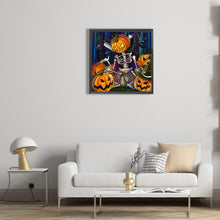 Load image into Gallery viewer, Halloween Jack-O-Lantern 30*30CM(Canvas) Full Round Drill Diamond Painting
